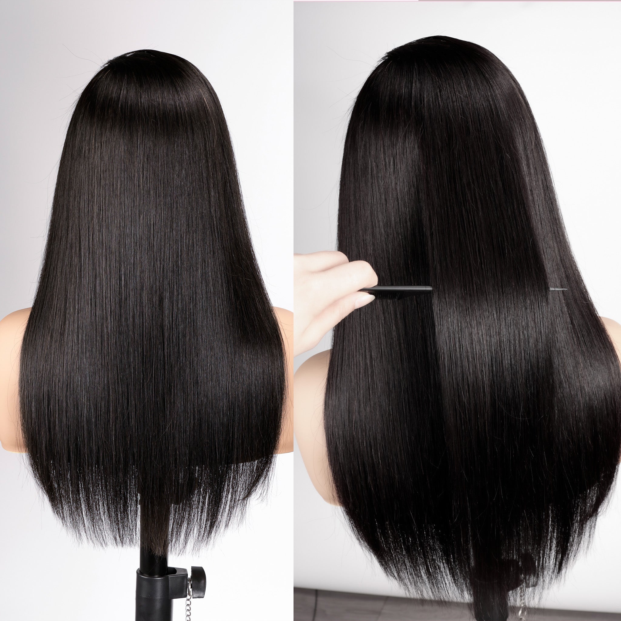 شعر مستعار ناعم من شعر بشري حقيقي