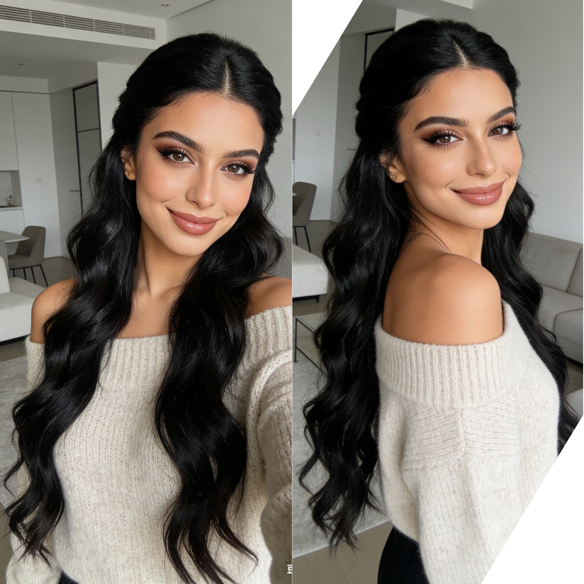 حزم شعر مموجة للجسم - 100 شعر بشري