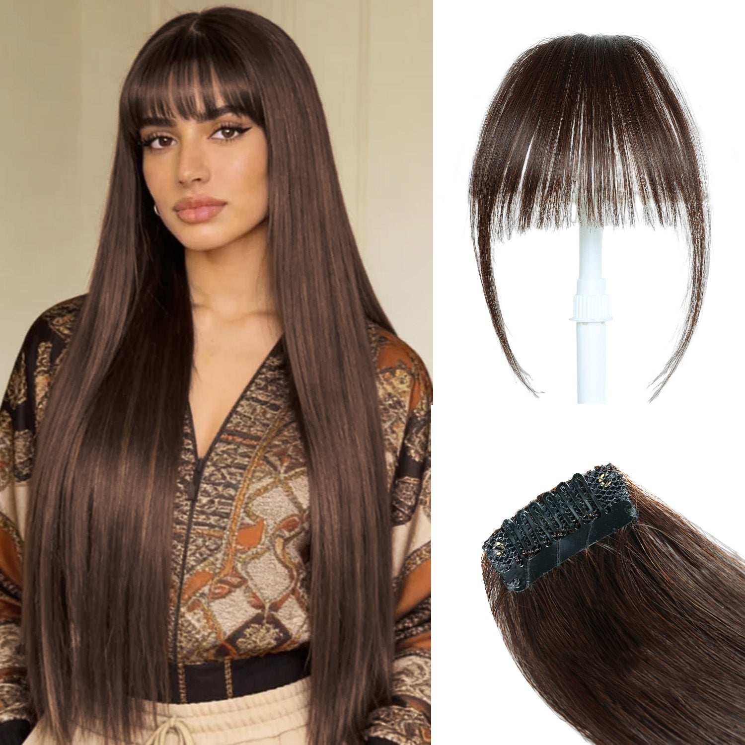 غرة الشعر بمشبك