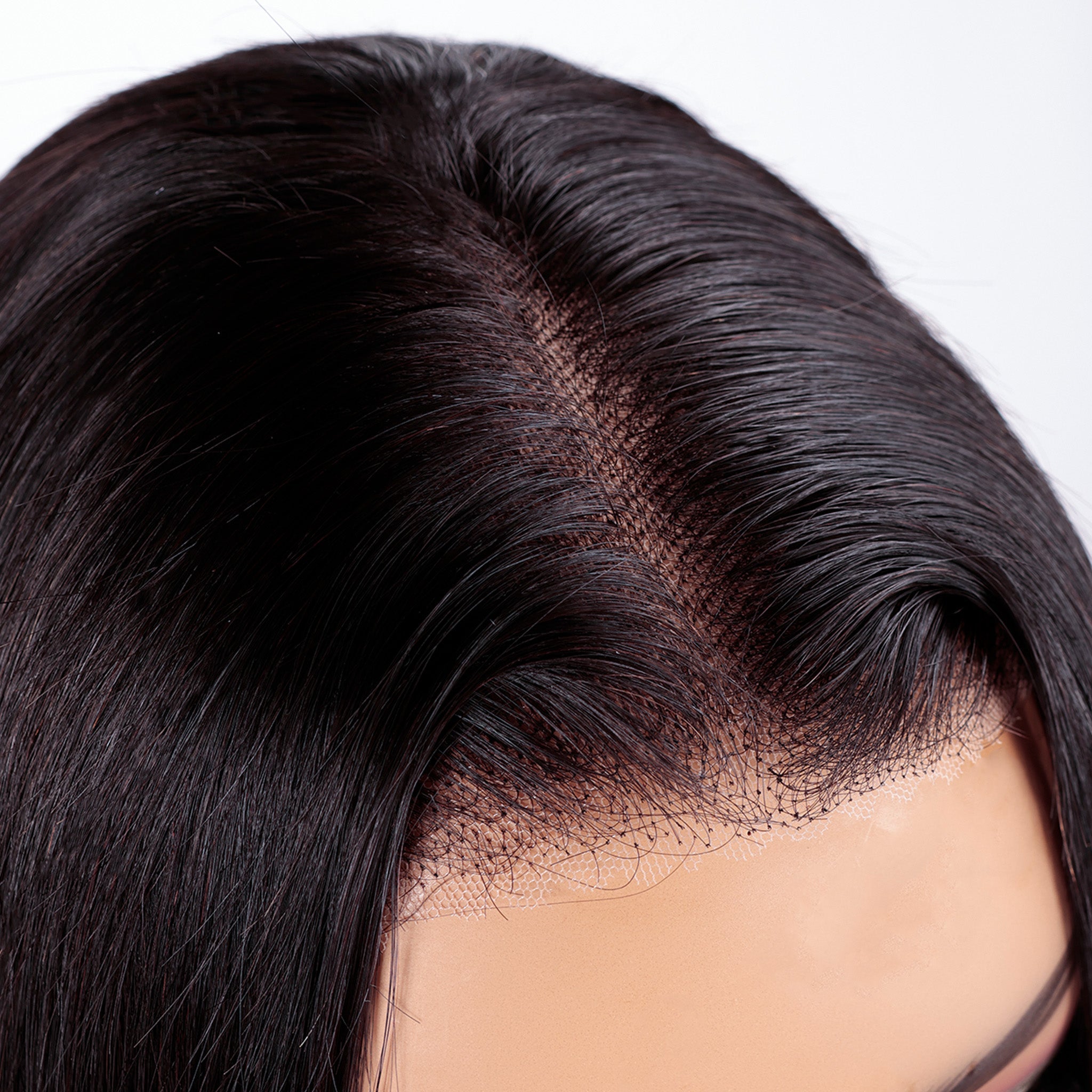 شعر مستعار ناعم من شعر بشري حقيقي